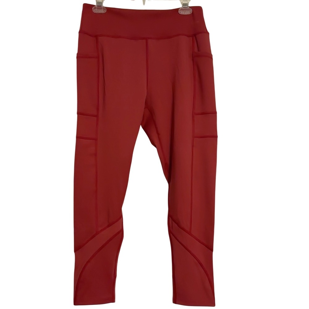 Fitkicks XL Womens Activewear Cropped Leggings with Pockets Workout Gym‎ EUC